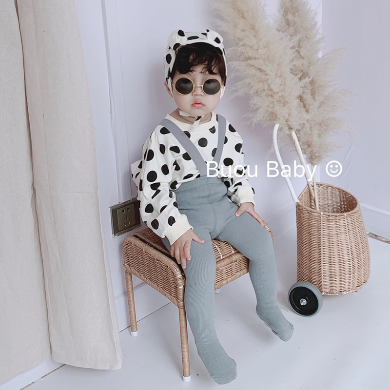 INS estilo polainas de liga para niños y niñas bebé lindo cintura alta protección del vientre bebé pantimedias polainas