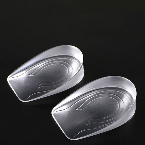 Heightening pad for men and women, transparent invisible plus velvet socks, inner heightening half pad, silicone inner heightening insole