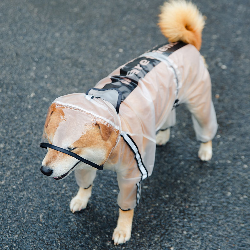 Cachorro impermeable de cuatro patas impermeable todo incluido perro grande mascota perro mediano y grande perro pequeño día lluvioso ropa poncho