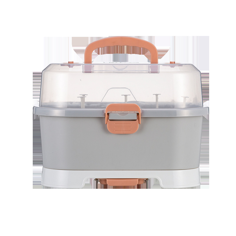 Caja de almacenamiento de botella de bebé portátil grande caja de almacenamiento de vajilla de bebé grande caja de almacenamiento de polvo de leche en polvo