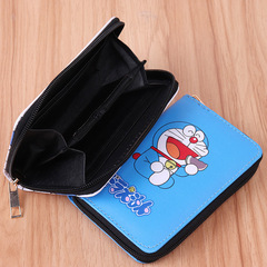 New Korean-style cartoon cute zipper PU leather multi-compartment school bag coin purse for boys and girls students