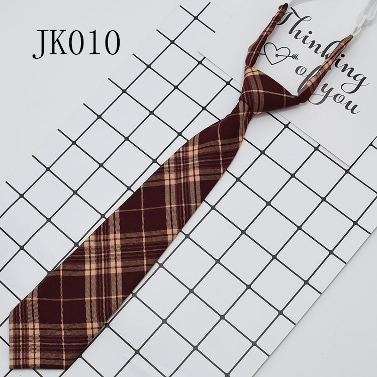 Corbata Plegada para Uniforme JK de Poliéster Estampado de Cuadros para Uniforme Escolar image 16
