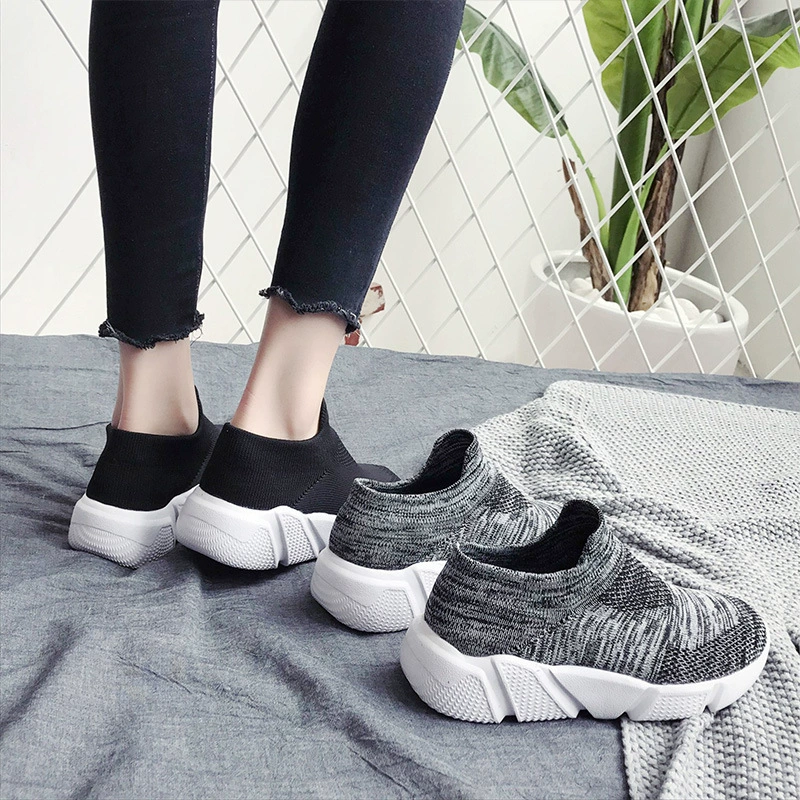 WOMEN's Athletic Walking Shoes Casual Mesh breathable net flying weaving shoes sports shoes
