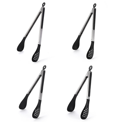 Leakage-proof sirloin steak sandwich high-temperature barbecue grill tongs heat-resistant stainless steel food tongs non-stick pan specific kitchen