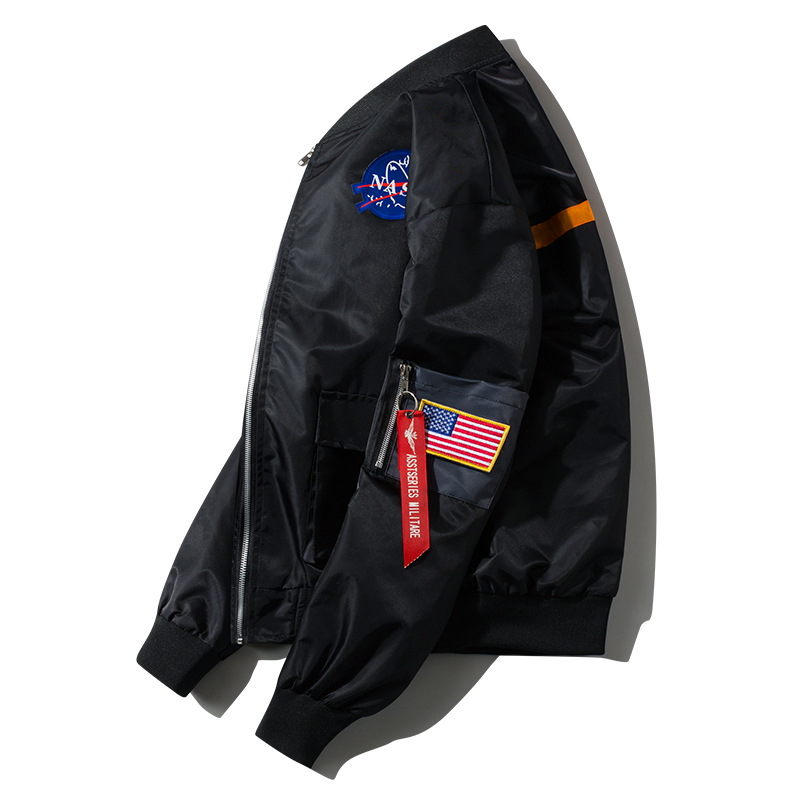 Chaqueta de trabajo de moda para hombre, estilo MA1, cuello de piloto, versátil, para primavera y otoño, uniforme de béisbol de marca de moda