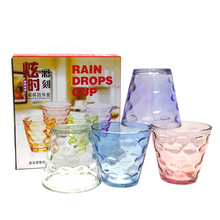 彩色雨点杯二四六件套 玻璃杯套装 珠宝活动礼品杯子批印制LOGE18