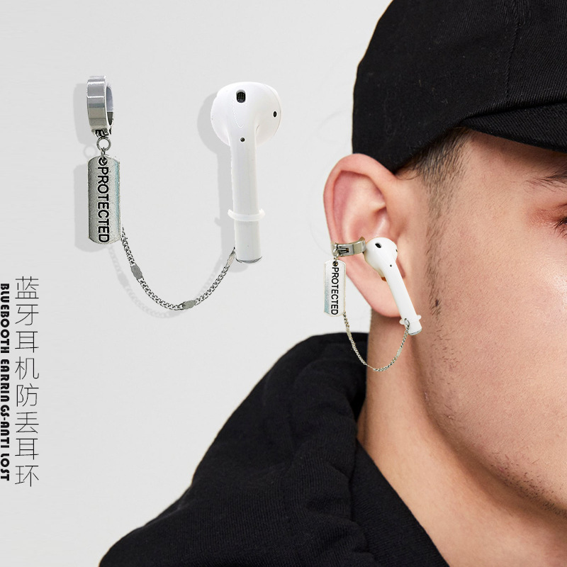 Earphone anti-lost airpods earrings wireless Bluetooth headset earless ear clip ear pin titanium steel unisex Earphone anti-lost airpods earrings wireless Bluetooth headset earless ear clip ear pin titanium steel unisex