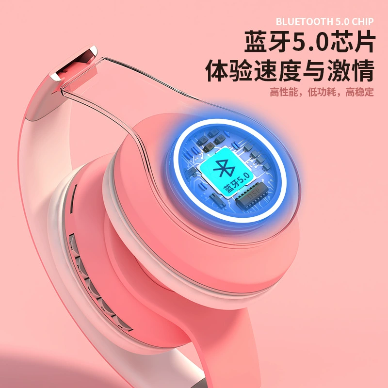 Наушники Sennheiser Bluetooth 5.0 заводская новинка LED с подсветкой монетка наушники макаронного цвета стерео беспроводные