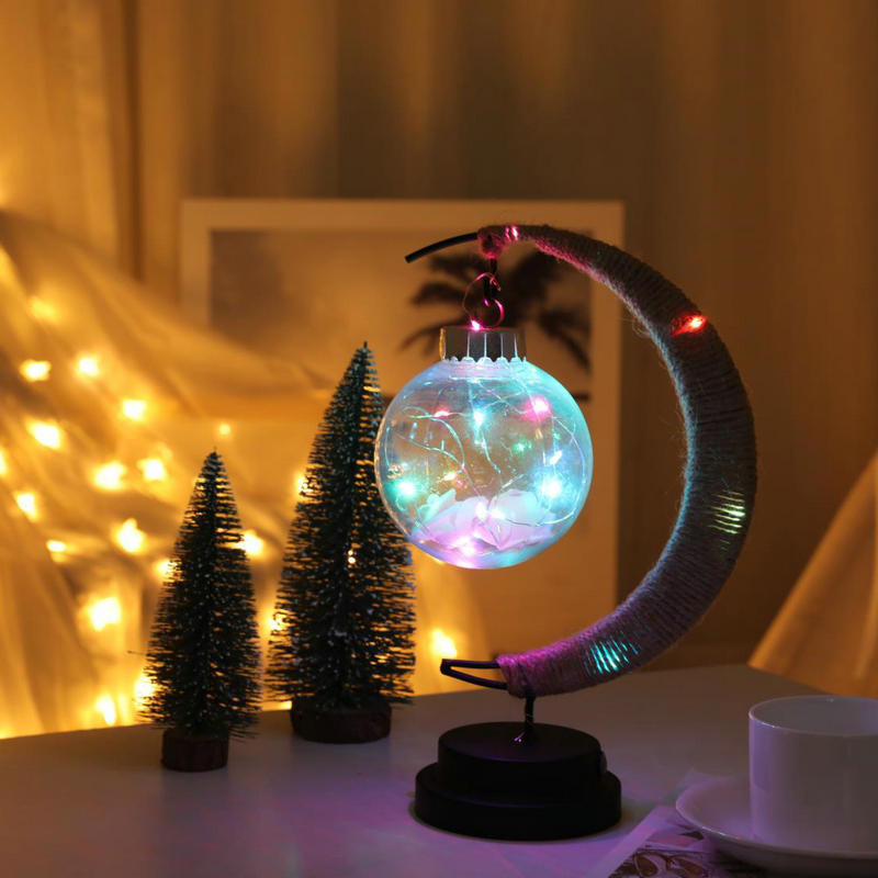 Luces navideñas luces navideñas luces LED cuerda de cáñamo luz de modelado de luna sala de estar dormitorio decoración lámpara de mesa luz suave atmósfera luz decorativa