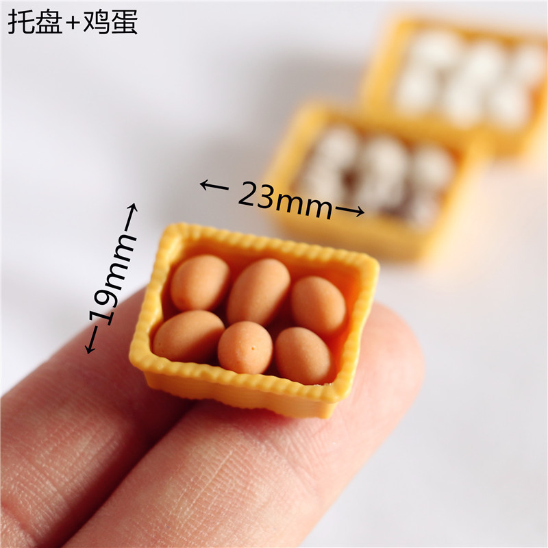 Dollhouse Dollhouse miniature food and play OB11 model shooting props life Set boxed egg combination