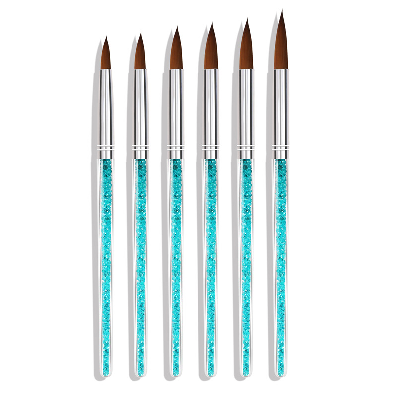 6 unids pluma de cristal de Diamante Azul