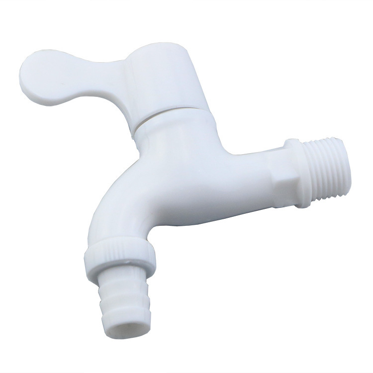 White PP plastic washing machine faucet quick opening cold 4 points washing machine faucet household sanitary ware wholesale