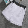 Shiffon suit, shorts, summer fitted trousers, high waist, Korean style, A-line, loose fit