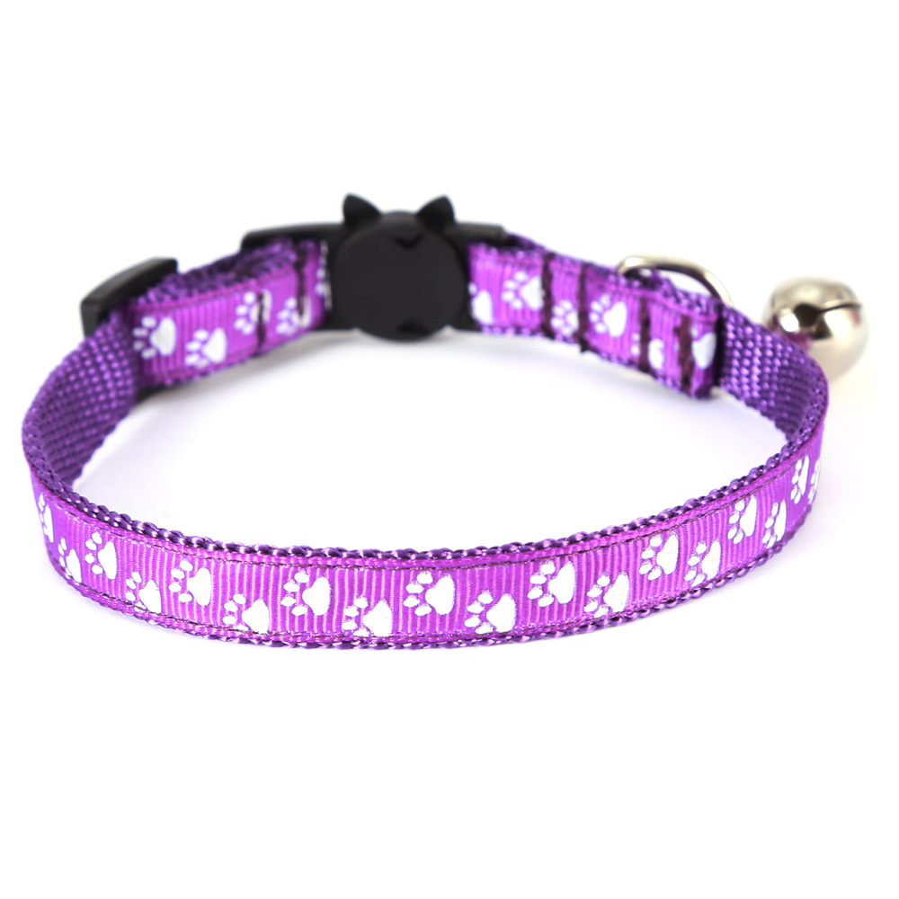 Transfronterizo nuevo gato campana gato garra barba collar de mascota hebilla de seguridad ajustable collar de gato de luz nocturna