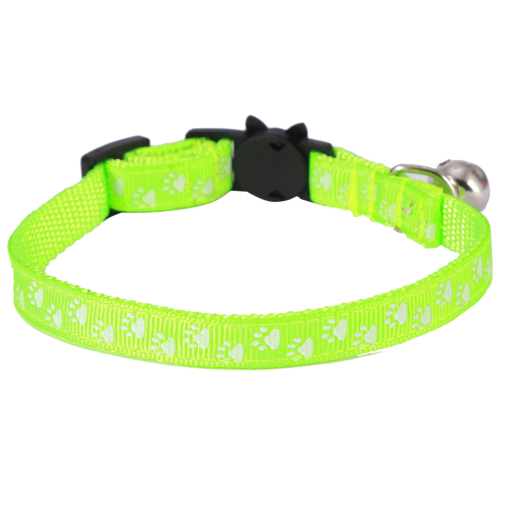 Transfronterizo nuevo gato campana gato garra barba collar de mascota hebilla de seguridad ajustable collar de gato de luz nocturna