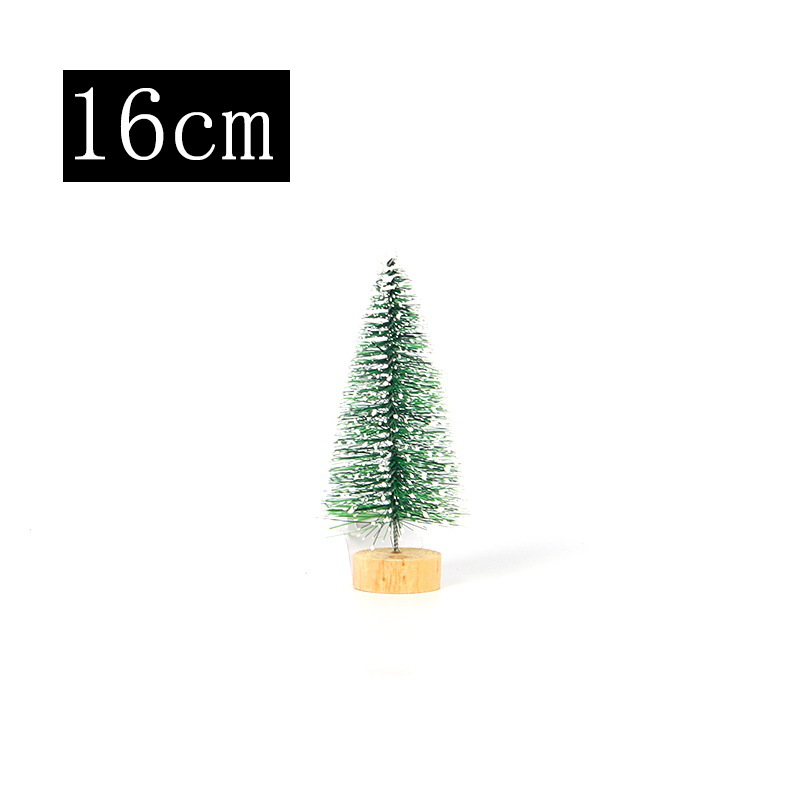 Cruz-frontera mini árbol de Navidad aguja de pino flocado árbol de Navidad blanco cedro centro comercial tienda decoración de escritorio