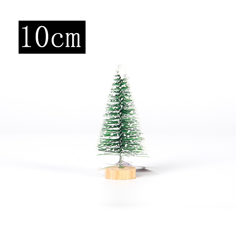 Cruz-frontera mini árbol de Navidad aguja de pino flocado árbol de Navidad blanco cedro centro comercial tienda decoración de escritorio