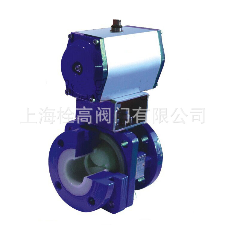 供应  V型衬氟电动球阀/ VQ641F46气动V型衬氟球阀 门厂家