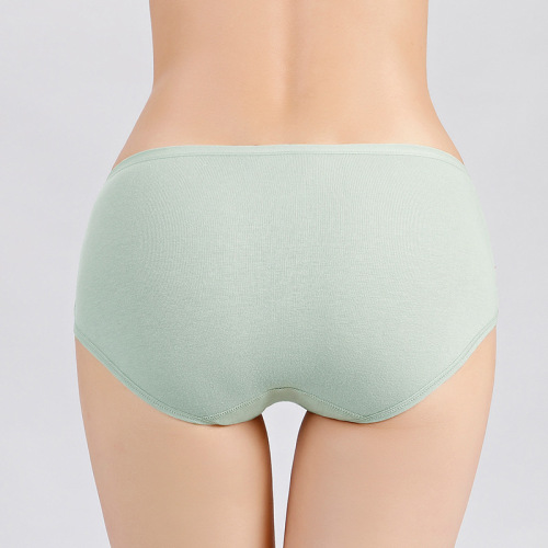 Graphene antibacterial cotton underwear, mid-rise printed briefs, women's mid-rise antibacterial underwear, manufacturer wholesale