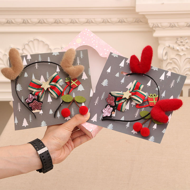 Nuevas decoraciones de Navidad cabeza hebilla diadema caja de regalo traje de regalo de Navidad niños regalo de los niños regalo de la actividad