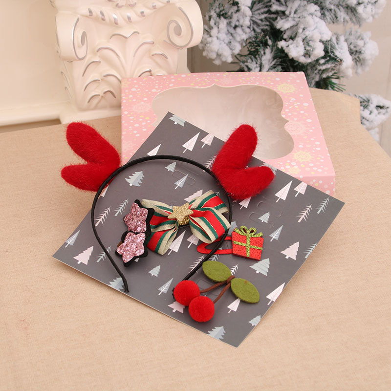 Nuevas decoraciones de Navidad cabeza hebilla diadema caja de regalo traje de regalo de Navidad niños regalo de los niños regalo de la actividad