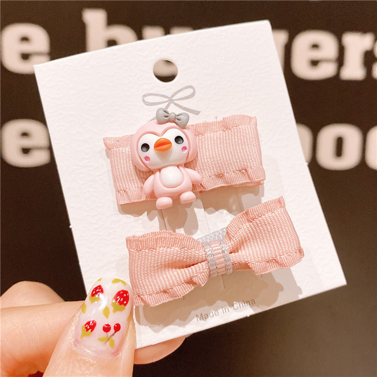 Nuevos accesorios para el cabello del bebé Bangs clip de horquilla para niñas clip de tocado a cuadros arco cartón traje horquilla para niños