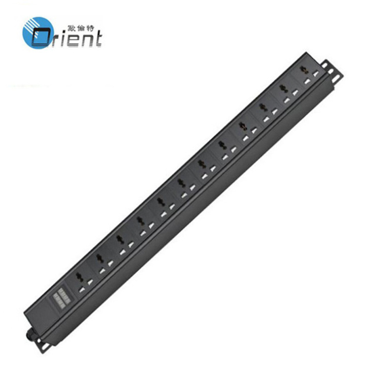 供应/多功能型带电压电流双显示 PDU 电源分配器12位16A通用PDU