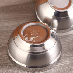 Factory Wholesale 304 Food-Grade Double-Sided Welded Polished Thick Insulated Rice Bowl Canteen Bowl