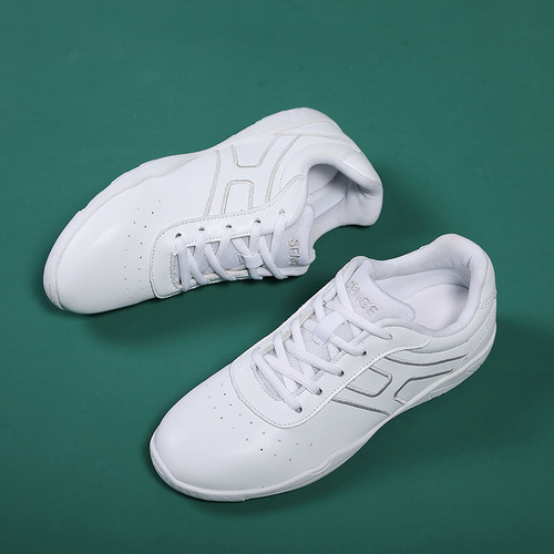 Fitness dance shoes, competitive aerobics shoes, cheerleading training shoes, white competition shoes for men and women, dropshipping wholesale