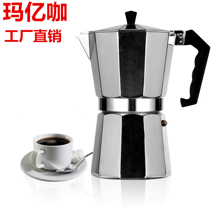 Cross-border explosions Italian aluminum mocha pot European coffee appliance octagonal mocha coffee pot spot wholesale Cross-border explosions Italian aluminum mocha pot European coffee appliance octagonal mocha coffee pot spot wholesale