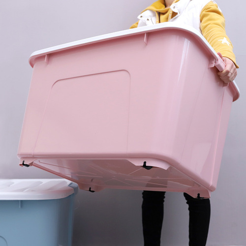 Storage box, plastic extra-large thickened storage box for clothes and quilts, toy storage box, clothing storage box