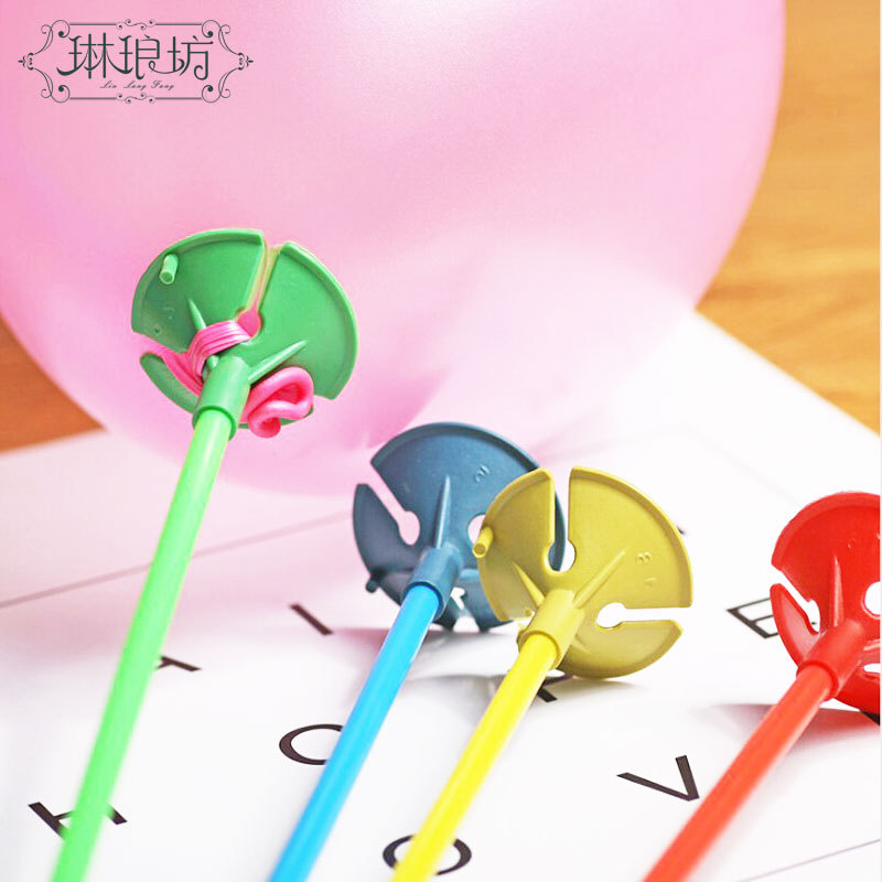 Barra de soporte de globo de color blanco 40-43cm barra larga endurecida ramo embalaje soporte varilla PVC opaco 100 sets/paquete