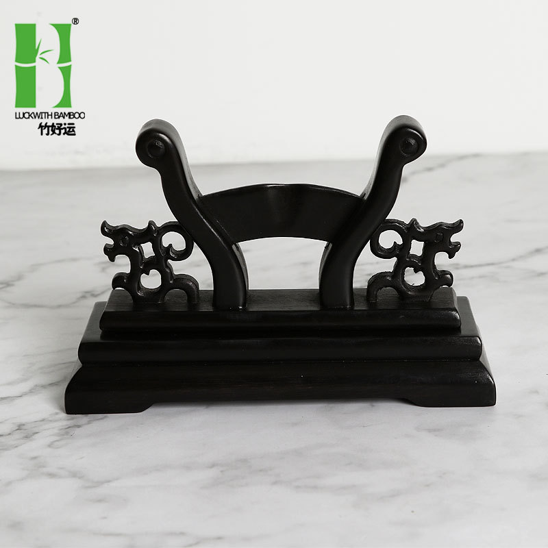 Desmontaje ventilador base ventilador marco Ebony universal femenino ventilador masculino soporte ventilador soporte productos de bambú artesanía al por mayor