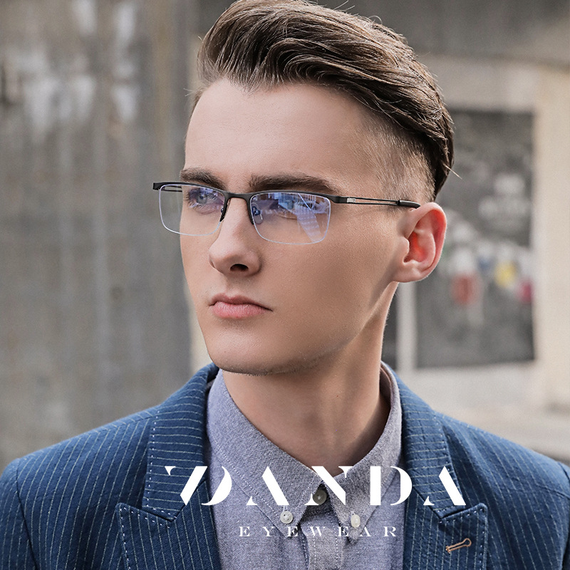 5916 moda pequeño marco llano gafas de suministro directo de fábrica Nueva luz azul Gafas de metal medio marco de negocios gafas