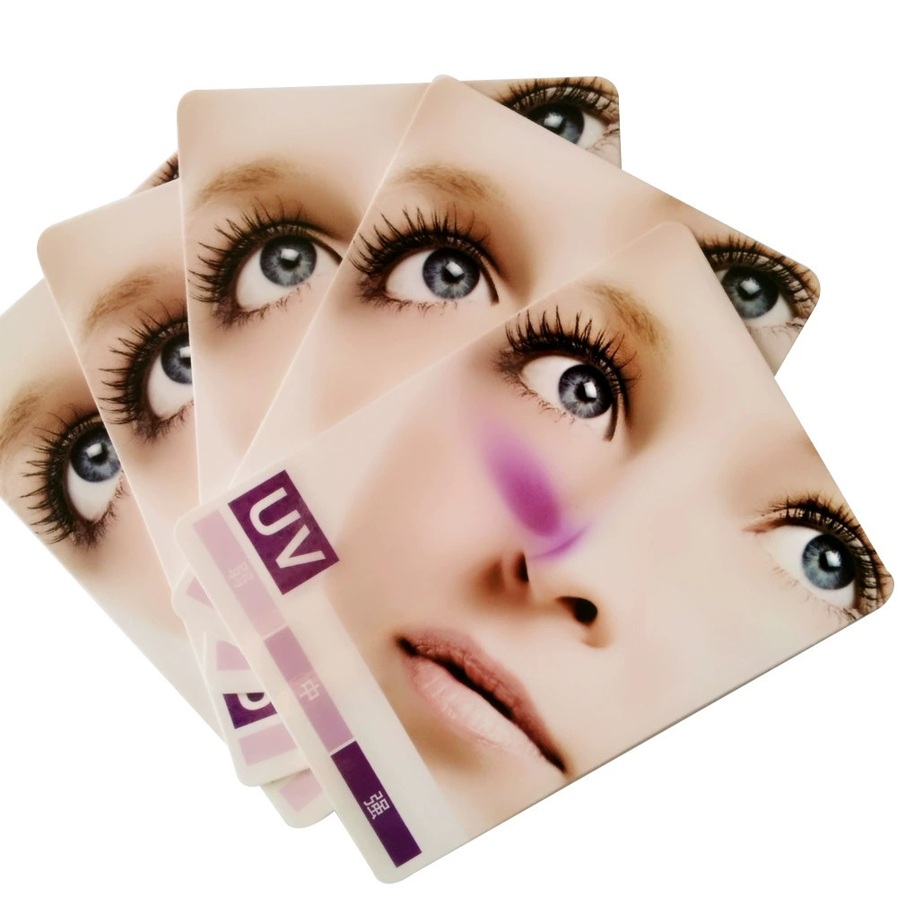 Ультрафиолетовая тестовая карта человеческое лицо солнцезащитная сила индукция 8*11CM спот бумажный синий фиолетовый свет тест подарок по уходу за кожей