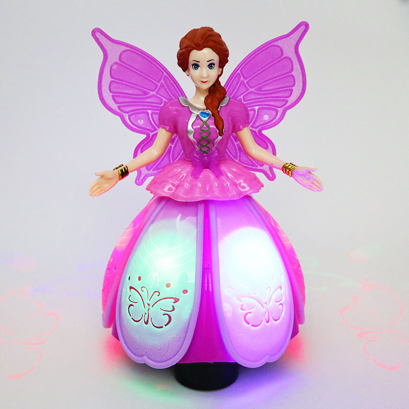 Light Music Projection Dancing Princess Electric Rotating Dancing Toy Children Boys and Girls Gift Doll Tiktok Same