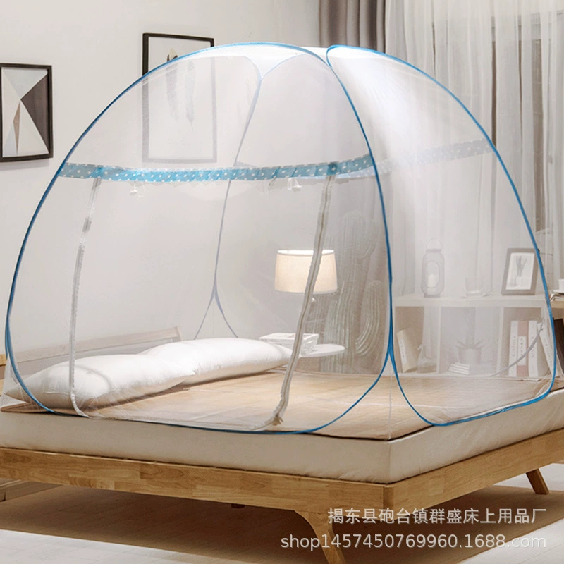 Зазор Шифрование Противомоскитная Складная молния без установки Монгольская юрта Москитная сетка Общежитие Дома Одноместная двойная дверь с волосами нижнего поколения