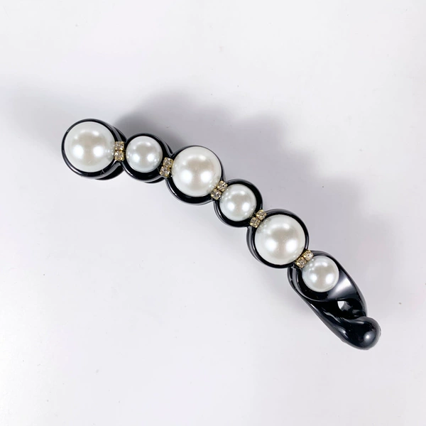 Black -colored beige beads F1099 black
