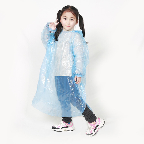 Disposable raincoat adult one-piece set, thick, unisex, children outdoor portable, travel rain poncho wholesale