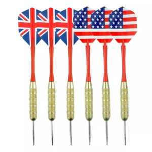 Лысый в 18 грамм с набором Target Dart Hard Dart Light Target, британский и американский флаг Darts Tie Gas Balloon