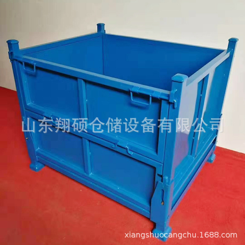 金属周转箱 济宁翔硕  多层堆垛储物箱   物料转运箱