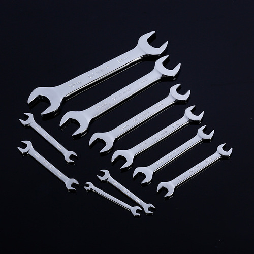 One-piece daze wrench, double-headed single wrench, mirror finish, open 8-piece set/open 10-piece set, dual-purpose wrench