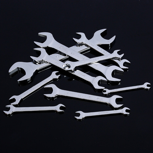 One-piece daze wrench, double-headed single wrench, mirror finish, open 8-piece set/open 10-piece set, dual-purpose wrench