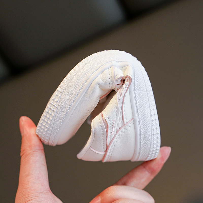 Children's Small White Shoes - Detailed View