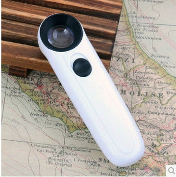 Фабрика оптом 40 раз с 2 светодиодными огнями ювелирные изделия Jade идентификация увеличительное стекло 6B-1B