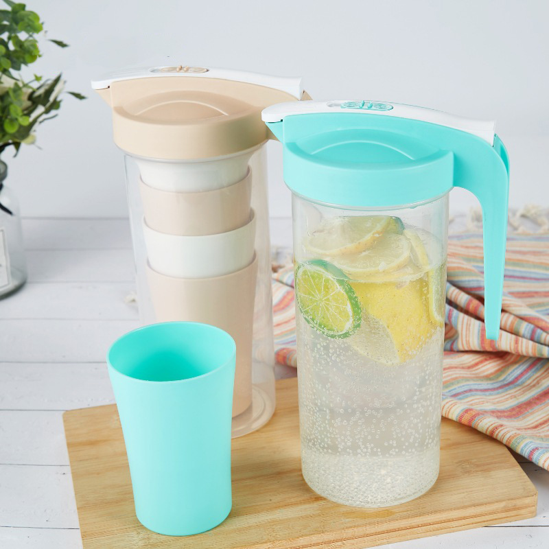 Suministro directo de fábrica 1.6L una olla cuatro tazas selladas portátil hervidor de plástico traje imprimible LOGO regalo hervidor de agua fría