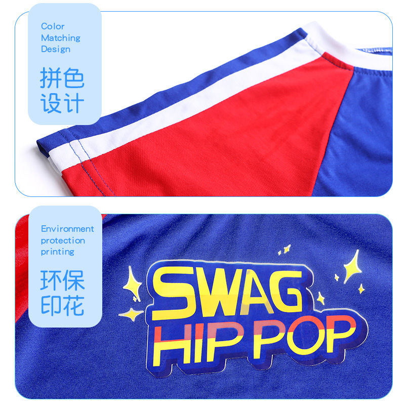 Ropa de baile callejero traje ropa de baile de jazz para niños de los niños hip hop danza de las niñas niños danza de la calle de los niños ropa de Moda Ropa de rendimiento