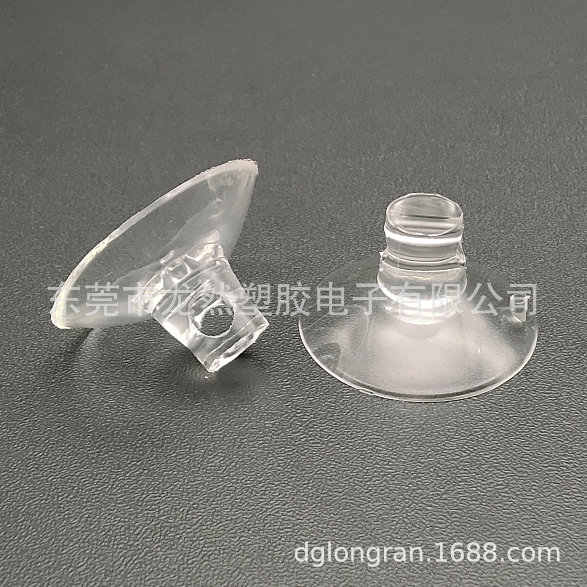 厂家直销 PVC透明玻璃吸盘 30mm圆头穿孔吸盘 可配挂钩或金属环