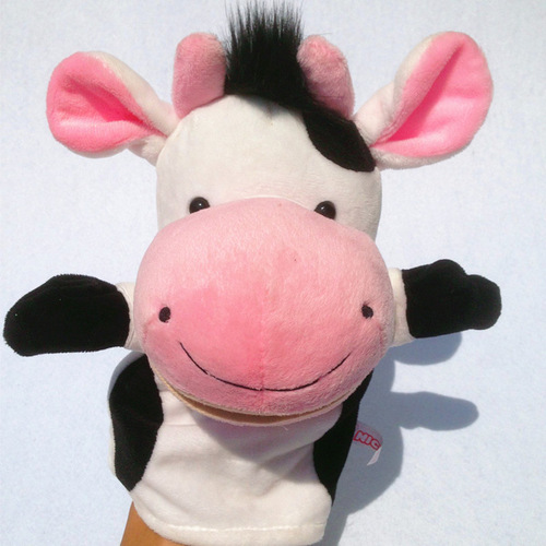 Animal hand puppet gloves, mouth-moving plush toys, ventriloquism comfort hand puppets, children's early education kindergarten storytelling