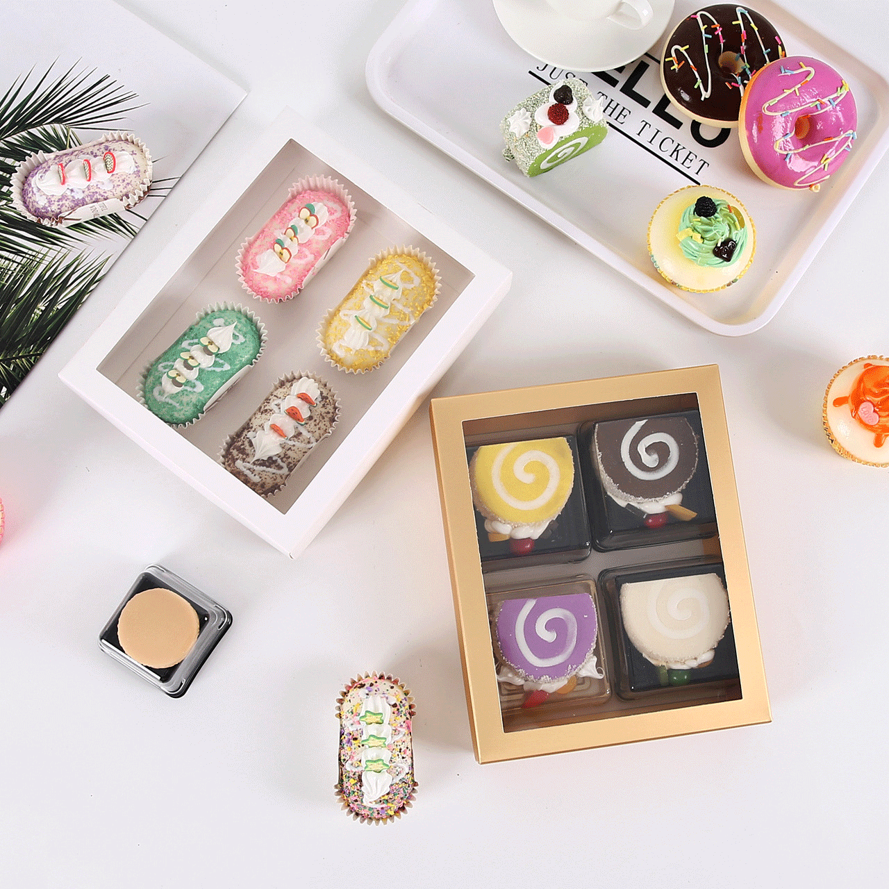 月饼酥盒子4粒装透明蛋黄酥包装盒雪媚娘小西点盒烘焙包装盒